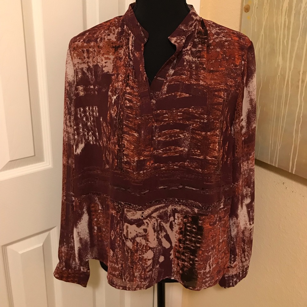 Forever 21 V-neck long sleeve blouse